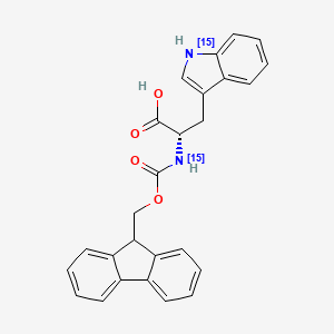 molecular formula C26H22N2O4 B12059269 Nalpha-Fmoc-L-tryptophan-15N2 