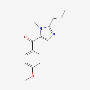 molecular formula C15H18N2O2 B1205927 (4-Methoxyphenyl)-(3-methyl-2-propyl-4-imidazolyl)methanone 