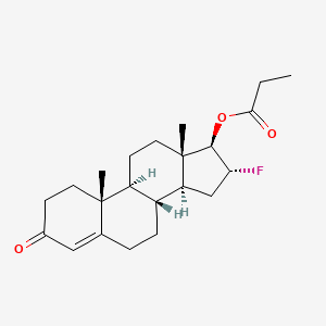 molecular formula C22H31FO3 B1205931 16alpha-Fluoro-17beta-hydroxyandrost-4-en-3-one propionate CAS No. 35271-40-0