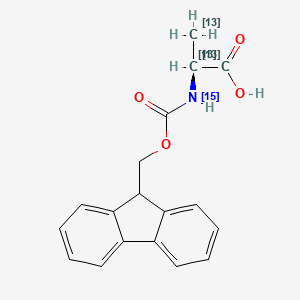 molecular formula C18H17NO4 B12059352 Fmoc-Ala-OH-13C3,15N 