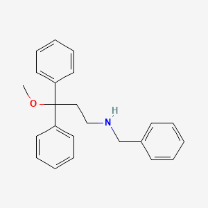 molecular formula C23H25NO B1205937 1,1-Diphenyl-1-methoxy-3-benzylaminopropane CAS No. 14089-87-3