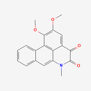 molecular formula C19H15NO4 B1205939 头花烯酮B CAS No. 55610-02-1