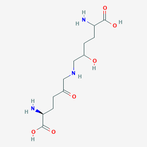 molecular formula C12H23N3O6 B1205944 delta-6-Dehydro-5,5'-dihydroxy-lys-nle CAS No. 51794-27-5