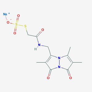 Sodium S-(2-oxo-2-{[(2,5,6-trimethyl-1,7-dioxo-1H,7H-pyrazolo[1,2-a]pyrazol-3-yl)methyl]amino}ethyl) sulfurothioate