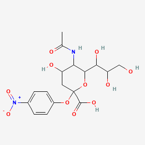 5-acetamido-4-hydroxy-2-(4-nitrophenoxy)-6-(1,2,3-trihydroxypropyl)oxane-2-carboxylic acid