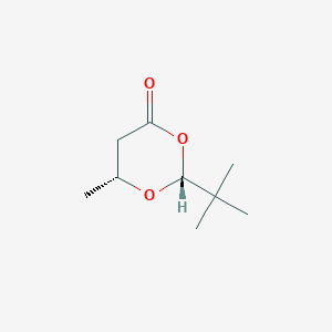 molecular formula C9H16O3 B12059544 (2R,6R)-2-tert-Butyl-6-methyl-1,3-dioxan-4-one 