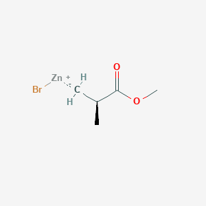 molecular formula C5H9BrO2Zn B12059581 (R)-(+)-3-methoxy-2-methyl-3-oxopropylzinc bromide 