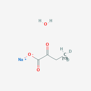 molecular formula C4H7NaO4 B12059615 sodium;4,4-dideuterio-2-oxo(413C)butanoate;hydrate 