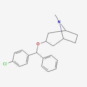 molecular formula C21H24ClNO B1205962 Clobenztropine CAS No. 5627-46-3