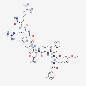 1-Adamantaneacetyl-D-tyr[O-ethyl]-phe-val-asn-abu-pro-arg-arg-NH2