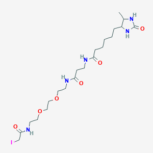 N-(1-Iodo-2,13-dioxo-6,9-dioxa-3,12-diazapentadecan-15-yl)-6-(5-methyl-2-oxoimidazolidin-4-yl)hexanamide