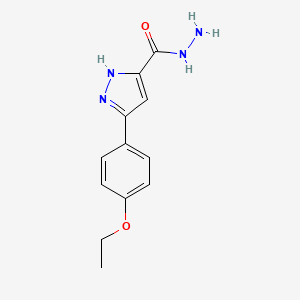 B1205992 3-(4-ethoxyphenyl)-1H-pyrazole-5-carbohydrazide CAS No. 370096-69-8