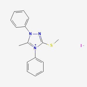 5-Methyl-3-(methylthio)-1,4-diphenyl-1H-1,2,4-triazolium iodide