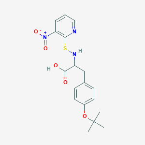 3-[4-[(2-Methylpropan-2-yl)oxy]phenyl]-2-[(3-nitropyridin-2-yl)sulfanylamino]propanoic acid