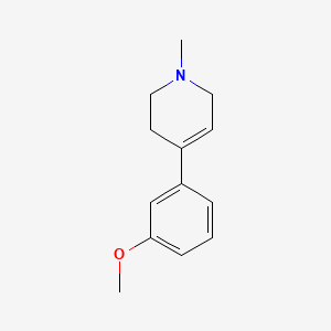 molecular formula C13H17NO B1206005 1-Methyl-4-(3-methoxyphenyl)-1,2,3,6-tetrahydropyridine CAS No. 73224-22-3