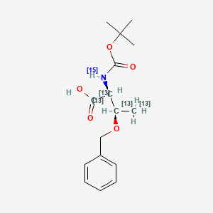 molecular formula C16H23NO5 B12060161 (2S,3R)-2-[(2-methylpropan-2-yl)oxycarbonyl(15N)amino]-3-phenylmethoxy(1,2,3,4-13C4)butanoic acid 