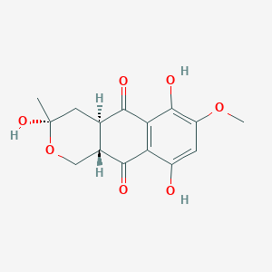 molecular formula C15H16O7 B1206017 (3S,4aR,10aS)-3,6,9-三羟基-7-甲氧基-3-甲基-1,4,4a,10a-四氢苯并[g]异色素-5,10-二酮 CAS No. 67533-03-3