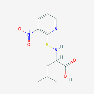 molecular formula C11H15N3O4S B12060187 4-Methyl-2-[(3-nitropyridin-2-yl)sulfanylamino]pentanoic acid 