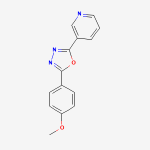 molecular formula C14H11N3O2 B1206025 2-(4-Methoxyphenyl)-5-(3-pyridinyl)-1,3,4-oxadiazole CAS No. 56352-93-3