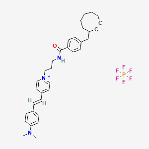 1-(3-{4-[(Cyclooct-2-yn-1-yl)methyl]benzamido}propyl)-4-{(E)-2-[4-(dimethylamino)phenyl]ethenyl}pyridin-1-ium hexafluorophosphate