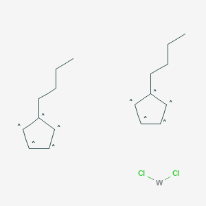 molecular formula C18H26Cl2W B12060461 Bis(butylcyclopentadienyl)tungsten(IV) dichloride, 97% 