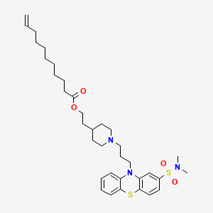 molecular formula C35H51N3O4S2 B1206049 Pipotiazine undecylenic ester CAS No. 22178-11-6