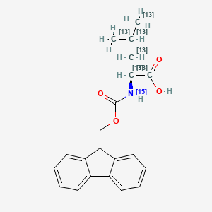 molecular formula C21H23NO4 B12060528 Fmoc-leucine-13C6,15N 