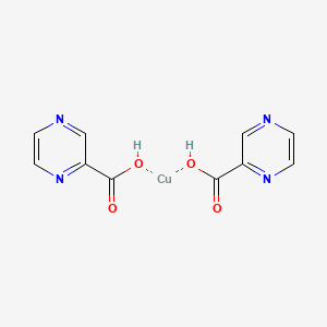 molecular formula C10H8CuN4O4 B12060550 Bis(pyrazine-2-carbonyloxy)copper 