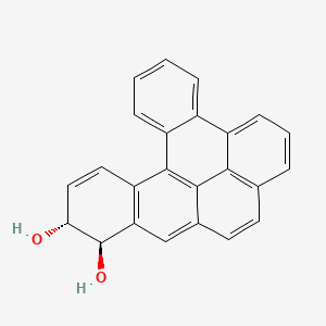 molecular formula C24H16O2 B1206062 (-)-(11R,12R)-11,12-Dihydro-dibenzo(def,p)chrysene-11,12-diol CAS No. 153857-27-3