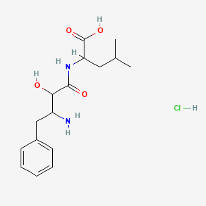 2-[(3-amino-2-hydroxy-4-phenylbutanoyl)amino]-4-methylpentanoic acid;hydrochloride