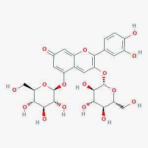 molecular formula C27H30O16 B1206066 cyanidin 3,5-di-O-beta-D-glucoside 