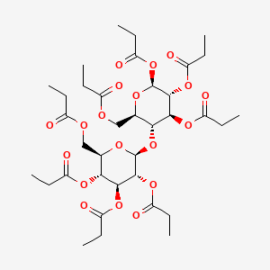 molecular formula C36H54O19 B12060697 Cellulose, propanoate CAS No. 9004-48-2