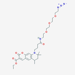 ethyl 9-[4-[2-[2-[2-(2-azidoethoxy)ethoxy]ethoxy]ethylamino]-4-oxobutyl]-6,8,8-trimethyl-2-oxo-6,7-dihydropyrano[3,2-g]quinoline-3-carboxylate