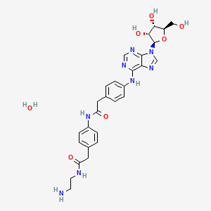 molecular formula C28H34N8O7 B12060781 N6-[4-[[[4-[[[(2-Aminoethyl)amino]carbonyl]methyl]-anilino]carbonyl]methyl]phenyl]adenosine hydrate 