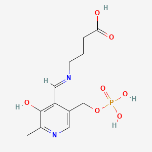 molecular formula C12H17N2O7P B1206079 磷酸吡哆醛γ-氨基丁酸 CAS No. 63221-68-1