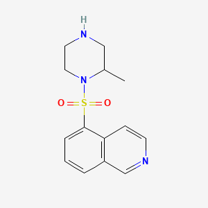 molecular formula C14H17N3O2S B1206091 1-(5-异喹啉磺酰基)-2-甲基哌嗪 CAS No. 84477-87-2
