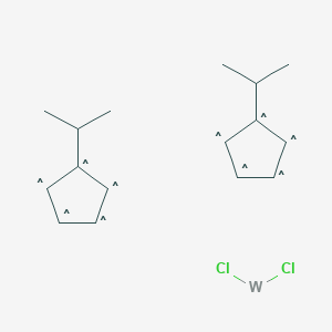 molecular formula C16H22Cl2W B12060969 Bis(isopropylcyclopentadienyl)tungsten(IV) dichloride, 97% 