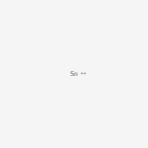 molecular formula Sn+2 B1206098 Tin, ion (Sn2+) CAS No. 22541-90-8