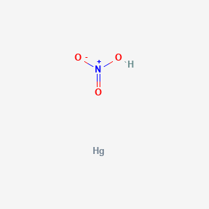 molecular formula HHgNO3 B1206101 mercury;nitric acid CAS No. 24670-15-3