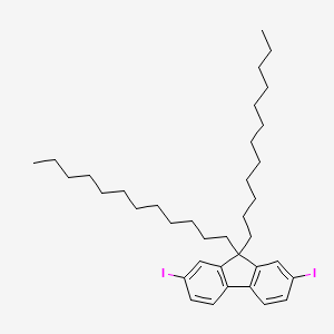 molecular formula C37H56I2 B12061022 9H-Fluorene, 9,9-didodecyl-2,7-diiodo- CAS No. 278176-07-1