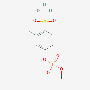 molecular formula C10H15O6PS B12061109 Fenthion-oxon-sulfone D3 (S-methyl D3) 