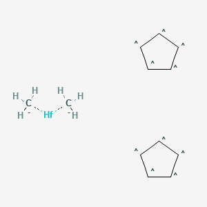 molecular formula C12H16Hf-2 B12061154 Dimethylbis(cyclopentadienyl)hafnium(IV) 