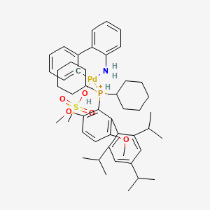 molecular formula C48H68NO5PPdS B12061391 BrettPhos-Pd-G3 GT capsule 