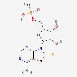 {[(2R,3S,4R,5R)-5-(6-amino-8-bromo-9H-purin-9-yl)-3,4-dihydroxyoxolan-2-yl]methoxy}phosphonic acid