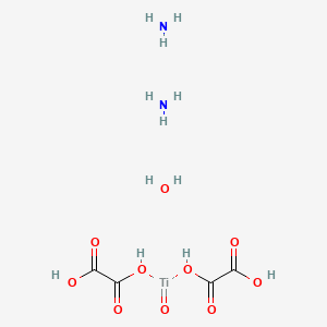 molecular formula C4H12N2O10Ti B12061679 Ammonium titanyl oxalate monohydrate 