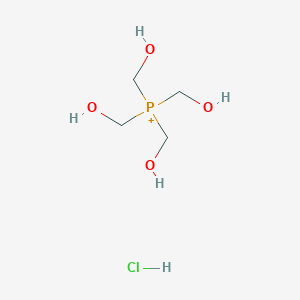 molecular formula C4H13ClO4P+ B12061686 Tetrakis(hydroxymethyl)phosphanium;hydrochloride 