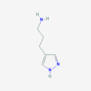 molecular formula C6H11N3 B1206169 1H-吡唑-4-丙胺 CAS No. 21056-78-0