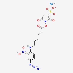 molecular formula C16H17N6NaO9S B12061693 Sulfo-SANPAH(sulfosuccinimidyl 6-(4'-azido-2'-nitrophenylamino)hexanoate) 