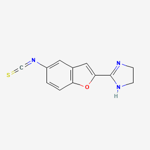 molecular formula C12H9N3OS B12061743 1H-Imidazole, 4,5-dihydro-2-(5-isothiocyanato-2-benzofuranyl)- CAS No. 267644-51-9