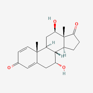 molecular formula C19H24O4 B1206176 7,12-Dihydroxyandrosta-1,4-diene-3,17-dione CAS No. 70608-75-2